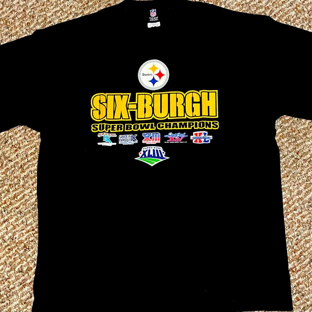 Pittsburghh Steelers “SIX-BURGH SUPER BOWL CHAMPIONSHIP” Jersey Pre-Owned